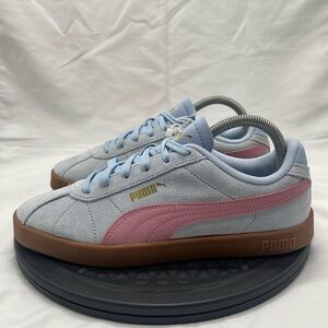 NEW Puma Club II Era Women’s Lace Up Shoes Sneakers 8.5 Pink/Blue